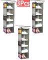 pack off 2-VERTICAL FOLDABLE HANGING 4 SHELF CLOSET ORGANIZER. 