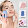 Silicone Face Scrubber, Finger Handle Silicone Face Brush for Deep Cleansing - Ergonomic Grip Women Men Face Scrubber for Massaging for Travelling, Dormitory. 