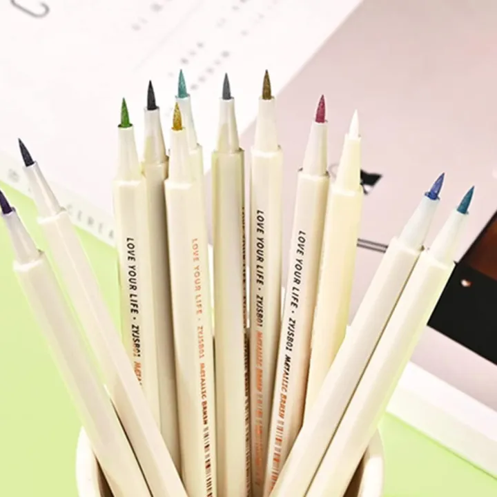 Metallic%20Soft%20Brush%2012%20Color%20Marker%20Pen%20Set%20for%20Drawing%20Lettering%20Calligraphy%20Painting%20Stationery%20School%20DIY%20Art%20Supplies%20-%20Image%206