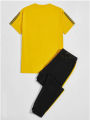 Summer Tracksuit For KidsYellow Tracksuit For Kids(T-shirt + Trouser). 