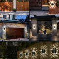 Large Solar LED Wall Lamp Outdoor Waterproof Home Garden Decor Lights for Balcony Backyard Landscape Outdoor Solar Wall Light. 