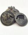 Game of Thrones Dire Wolf Metal Key chain. 