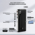 Original 20000mAh Fast Charging Power Bank Portable Power Bank with LED Digital Display, Dual USB Output High Speed Charger Compatible with all devices. 
