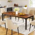 Rectangular Dining Table, 78 inch Long Kitchen Table for 6-8 People. 