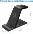 HATALKIN 3 in 1 Wireless Charging Station Compatible for Apple Products Multiple Devices Apple Watch ultra 8 7 SE 6 5 4 3 AirPods Pro 2 iPhone 14 13 12 11 Pro Max/X/XS/XR 8 Fast Wireless Charger Stand. 