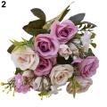 1 Bouquet 15 Heads European Style Artificial Royal Rose Home Room Decor Flowers. 