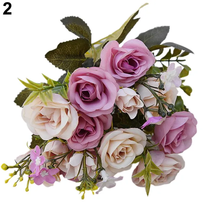 1%20Bouquet%2015%20Heads%20European%20Style%20Artificial%20Royal%20Rose%20Home%20Room%20Decor%20Flowers%20-%20Image%202