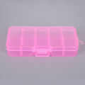 Colorful 10 Grids Adjustable Transparent Plastic Storage Box for Small Component Sewing Tools Box Beads Button Organizer Case. 