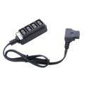 Male D-Tap B Type Power Dtap Tap To 4 Female P-Tap Ptap Hub Adapter Electric Splitter For Photography Power Accessories. 