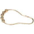 Easy Install Rustproof Shower Curtain Hooks Frictionless Stainless Steel - Easy Glide Shower Rings for Shower Curtains Rods Polished Gold Set of 12 Hooks. 