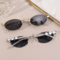 Metal Oval Shades Women Men Rhinestone Diamonds Sunglasses Bling Eyeglasses Frames Uv400 Fashion Eyewear Glasses. 