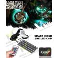 4Pcs RGB LED Strip Under Bike Tube Under-glow Underbody System Neon Light Kit. 