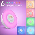 FITFORT Alarm Clock Wake Up Light-Sunrise/Sunset Simulation Table Bedside Lamp Eyes Protection [New Generation] with FM Radio, Nature Sounds and Touch Control Function (White), Green. 