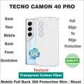 TECNO CAMON 40 PRO FULL BACK 360 PROTECTION SKIN WRAP PROTECTOR  / BACK PROTECTION SHEET WITH CAMERA AND 4 SIDES PROTECTION PREMIUM QUALITY. 
