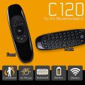 C120 Air Mouse with Voice Control & Mic - 2.4GHz Wireless Mini Keyboard Remote - 6-Axis Gyroscope Motion Sensor - RGB 7-Color Backlit - Rechargeable Battery for Android TV Box, Smart TV, PC & Projectors. 