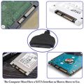 SATA To USB 3.0 Hard Drive Adapter Cable Supports Upto 4TB - USB 3.0 to SATA 22pin 2.5 Hard Disk / 3.5 Hard Disk to 2 in 1 Combo Mini PCI- E 2 Lane M.2 SATA SSD Adapter Converter with USB 2.0 Power Cable. 