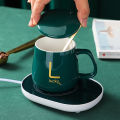 Multipurpose 350 ML 55℃ Intelligent Constant Thermostatic USB charging Ceramic Coffee Mug Warmer, USB coaster Warmer Pad Electric Beverage Warmer with Auto Shut Off and Heating Function Electric Beverage Warmer Plate 220V 15W. 