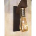 Wood Wall Lamp, Wood Bulb Holder, Light E-27 bulb holder. 