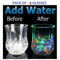 LED Glass Liquid Activated Flashing Light Up Cup - LED Glowing Water Mug Cup Pineapple Glass Tumbler - Automatic Inductive Rainbow Color Changing Fun Drinking Glass for Parties. 