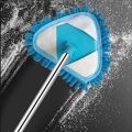 Triangle Shape Extendable Microfiber Mop For Floor | Adjustable Triangle Cleaning Mop 180 Degree Rotating. 