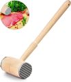 Meat Tenderizer Wooden Meat Tenderiser Hammer Mallet Kitchen Pounder Tool for Steak, Lamb, Chicken, Fish, Nuts, Ice & more. 