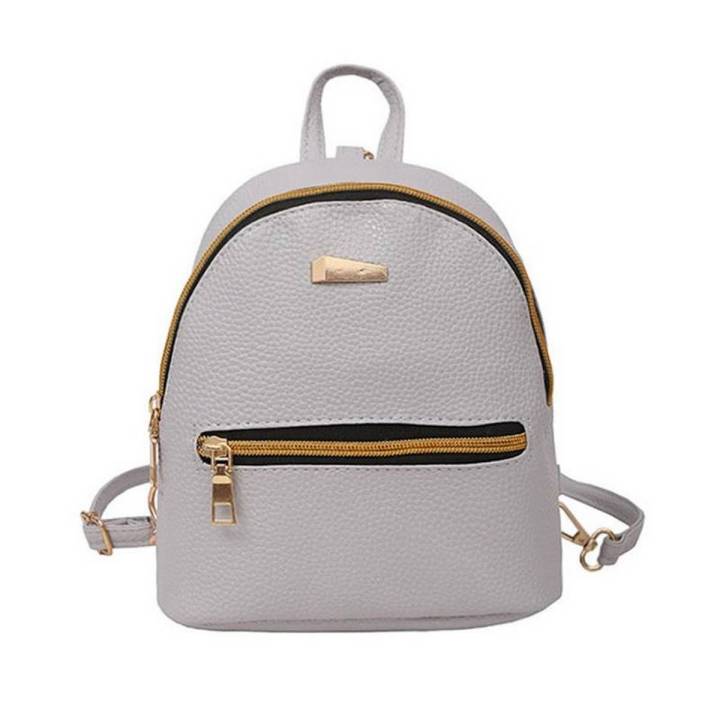 OIMG -D Women Mini Backpack Pu Leather College Shoulder Satchel School Rucksack Bag
