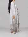 Organza white 3 Pieces Embroidered Stitch Ladies Suit Ready to Wear for Girls and Women. 
