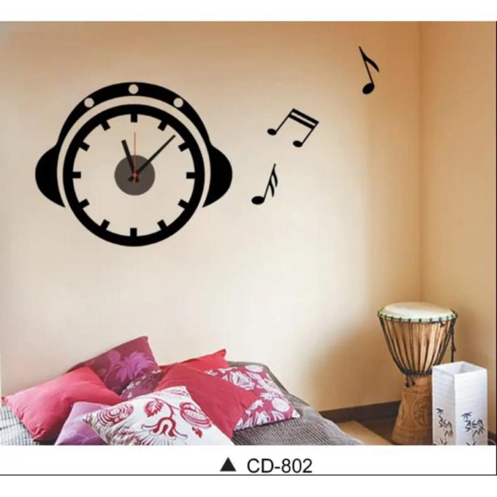 Clocks For Wall Graceful Wall Clock Sticker For Home Wall Art Decoration.
