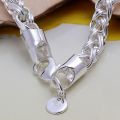 Wholesale 925 Sterling Silver Bracelets Jewelry chain women lady men 6mm 4MM high quality valentine gift beautiful factory price. 