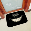 2 Pcs 40X60cm We'Re All Mad Here Printed Doormat Floor Mat Home Creative Mat Super Soft Absorbent Bathroom Door Mat. 