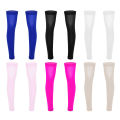 Mens Thigh High Stockings Full Leg Sleeve Sissy Lingerie Footless Stretchy Long Socks Knee Brace Thigh Calf Support Socks. 