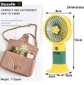 Pack of 02 - Mini Portable fans rechargeable battery | USB Cooling Fan Super Strong hanging fan | Portable Personal Fan Super Quiet Fan Cooling Fan Summer | Fan for Outdoor with Face mask. 