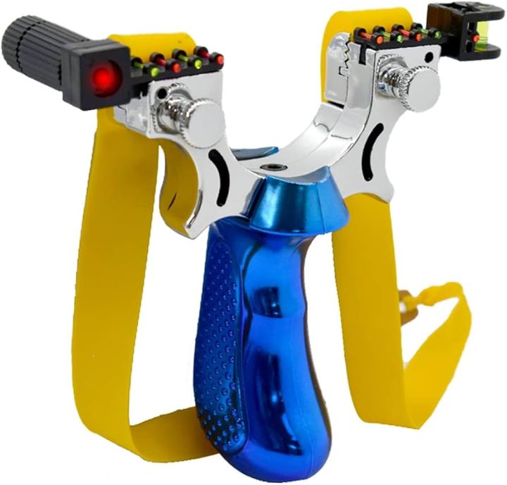 Professional Slingshots Set Laser Slingshot High Precision Flat Leather