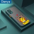 dienya For OPPO A94 OPPO Reno 5 Lite OPPO F19 Pro OPPO Re Case Cartoon Cute Pikachu Frosted Transparent Back Cover Lens Camera Protect Phone Case Silicone Edge Full Cover Casing Hard Cases. 