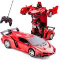 Rechargable Remote Control Transformer Robot Car Toy For Kids-multicolors. 