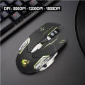 Free Wolf X8 Silent 2.4GHz 2400DPI 6 Keys Wireless Optical Mouse USB Receiver. 