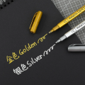Metallic Craftwork Pen Gold Silver Color Art Marker Liner for Signature Drawing Painting Decoration Water Based School F271. 