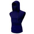 new Mens Gym Thin Hoodie Long Sleeve Hoodies With Mask Sweatshirt Casual Splice Large Mask Hoodie Sweatshirt Hooded Tops Cycling. 