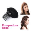 Pompadour Hook & Loop Hair Base Insert With Comb - Charming Pompadour Fringe - Stylish Hair Styler - Elegant Hair Accessory. 