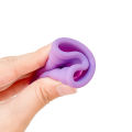 Cross-border new foldable silicone menstrual cup with lid portable and compact women's menstrual care cup telescopic menstrual cup. 