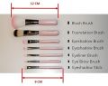 Hello Kitty Soft Makeup Brush Set - Pink (7 Pcs) with hello kitty print Box Pink, Foundation, Powder, Eye shadow, Brushes Set. 