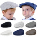 Baby Boy Hat Toddler Golf Cap Newborn Baptism Herringbone Flag Headgear Kids Gentleman Wedding Cotton Soft Lining Accessories. 