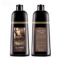 Mokeru Natural Argan Oil Instant Brown Hair Dye Shampoo Permanent Hair Color Shampoo for Dye 500ML. 