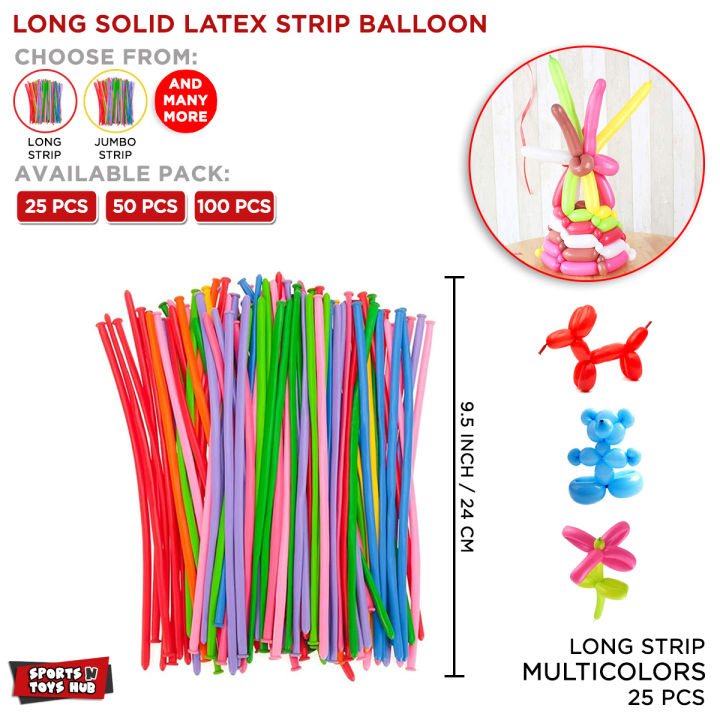 Long Solid Latex Balloons For Party Decoration DIY Large Ballon Animals Art Twisting Balloons Party Clown Multicolor Helium Ballons For Birthday Wedding Anniversary Bridal Shower Baby Shower Kids Play Farewell Party Decor Available in 25, 50,100 Pcs