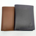 Genuine Cow Leather Short Bifold Book Wallet for Men. 