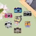 11 Styles Cartoon Camera Lapel Pins Photography Lovers Enamel Brooch Backpack Badges Gifts for Friends Clothing Accessories. 