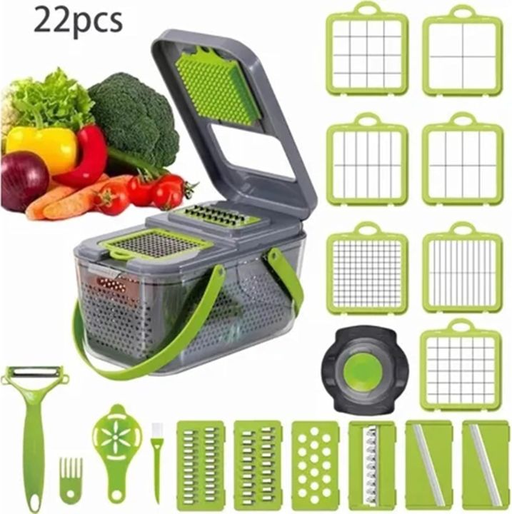 Mehran Tools AL MEHRAN TRADERS 1 PCS OF 22-in-1 Vegetable Chopper & Mandoline Slicer ...