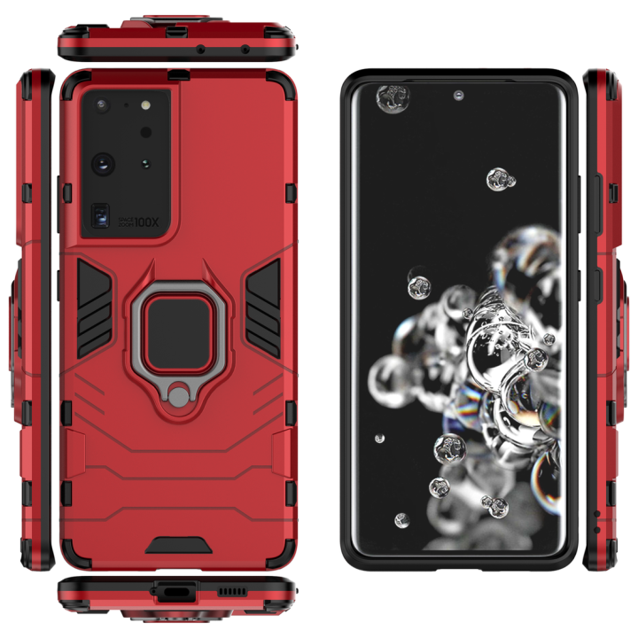 Samsung Galaxy S21 Ultra 5G Back Cover [RMG Ready Stock] Hard Case with Ring Finger Stand Phone Case