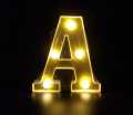 Modern Acrylic Alphabet LED Light Bulbs - Battery Operated Marquee Letter Decor - LED Alphabets - LED Letters - Warm - Unisex - Pack Of 1. 