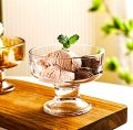 Pack of Two-Imported Fine Quality Clear Glass Desert Serving Bowl. 
